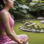 Meditation in einem ruhigen Garten praktizieren